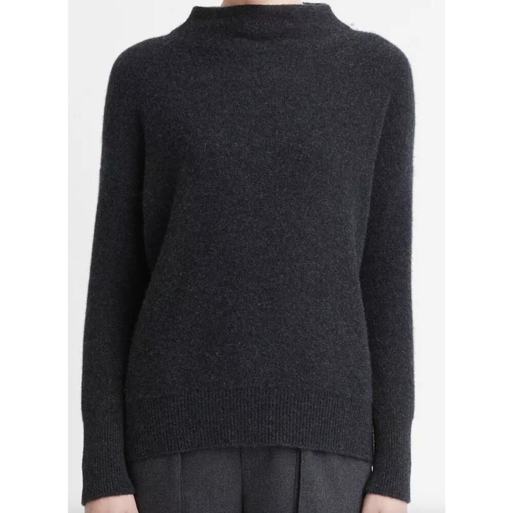 NWT vince women's dark purple cashmere cowl neck pullover sweater